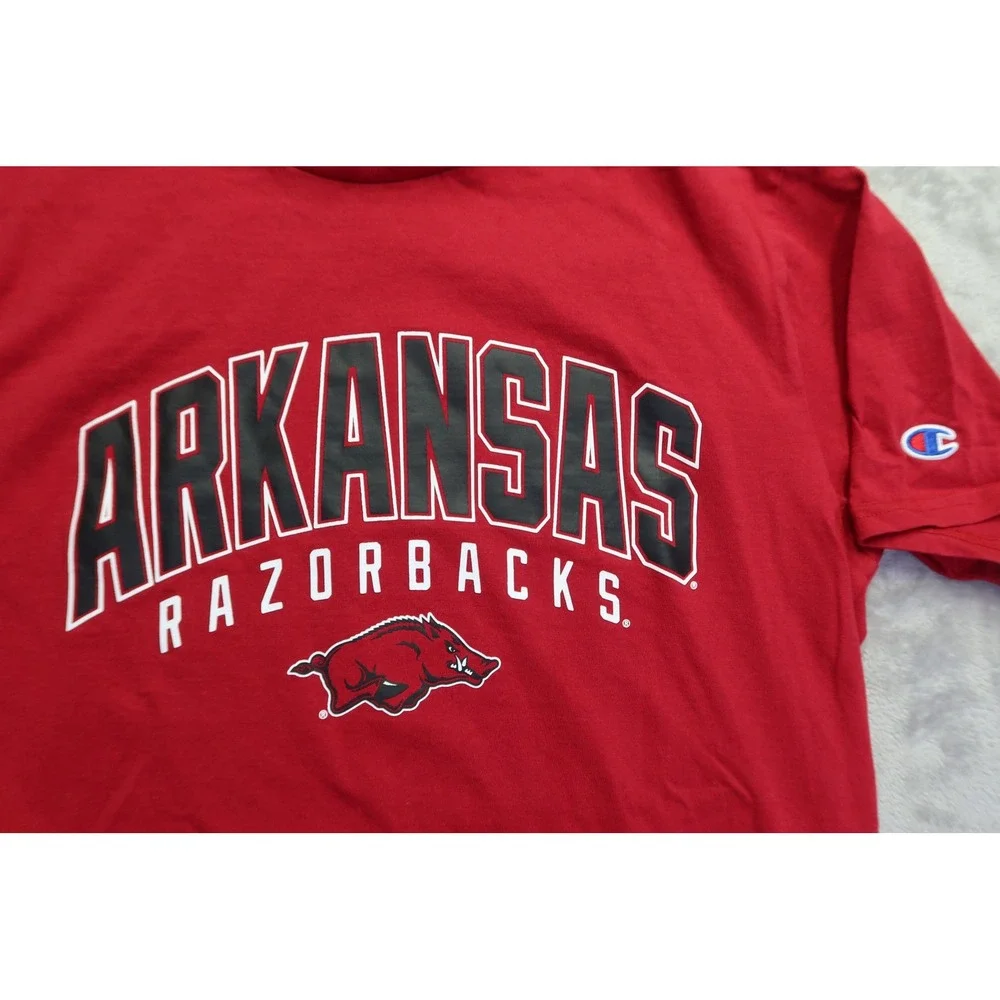 Arkansas Razorbacks Men's Red Graphic T-Shirt Size M NCAA Champion - Picture 3 of 8